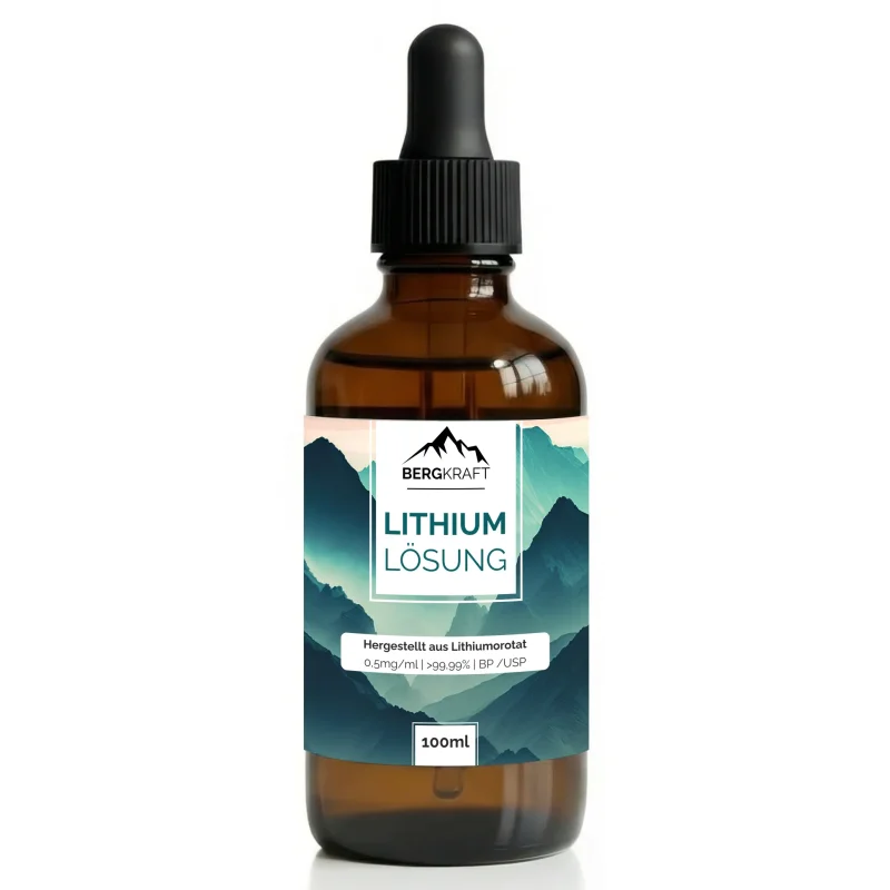 Lithium Lösung mit 0,5mg bzw. 500ppm Lithium / ml (Lithiumlösung auf Basis von Lithiumorotat)